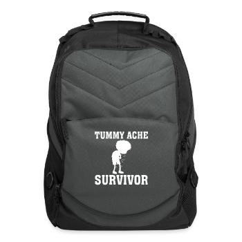 tummy ache survivor Stomachache IBS - Computer Backpack - charcoal - Front