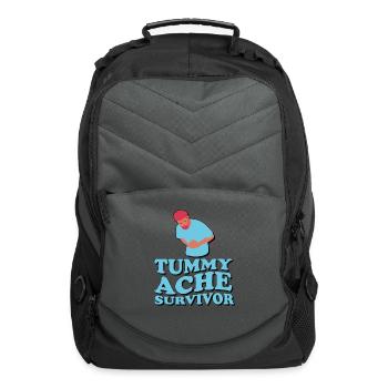 Vintage Tummy Ache Survivor Stomachache IBS - Computer Backpack - charcoal - Front