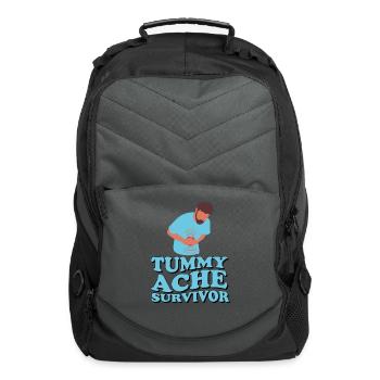 Tummy Ache Survivor Stomachache Vintage - Computer Backpack - charcoal - Front