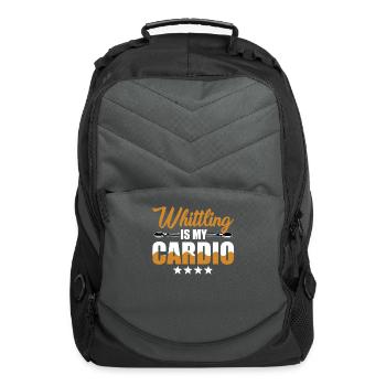 Whittling Is My Cardio - Computer Backpack - charcoal - Front