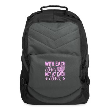 Unity With Each Other Not At Each Other Work - Computer Backpack - charcoal - Front