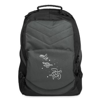 Ocean Animals Cute Swimming Turtles - Computer Backpack - charcoal - Front