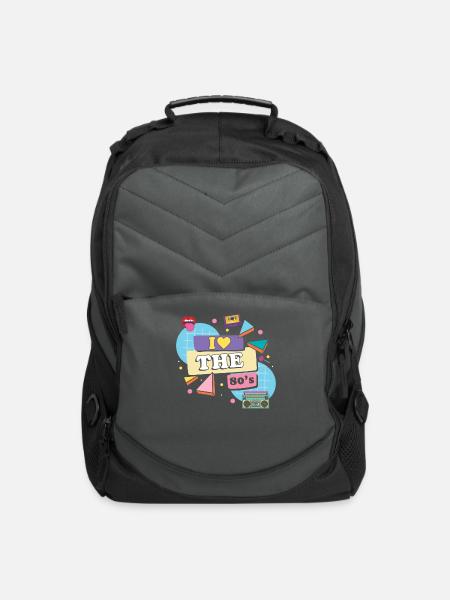 80s Retro - Computer Backpack - charcoal