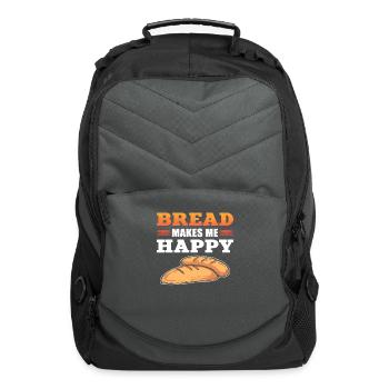 Bread Bakes Me Happy Bread Making Baker - Computer Backpack - charcoal - Front