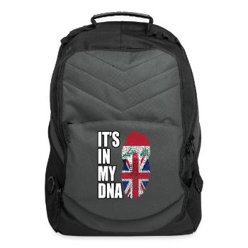 Iraq And British Mix Heritage DNA Flag - Computer Backpack - charcoal - Front