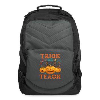 Trick Or Teach Halloween Teacher Life - Computer Backpack - charcoal - Front