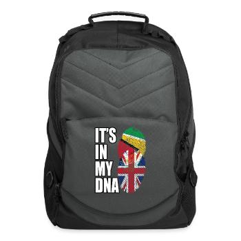 Guyanese And British Mix Heritage DNA Flag - Computer Backpack - charcoal - Front