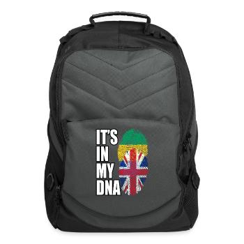 Gambian And British Mix Heritage DNA Flag - Computer Backpack - charcoal - Front