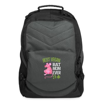 Rat gifts for vegans | Vegan rat animals - Computer Backpack - charcoal - Front