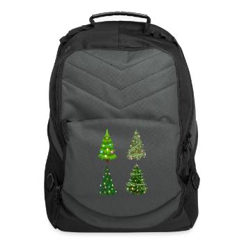 Christmas Tree With Led Light Pine Tree - Computer Backpack - charcoal - Front