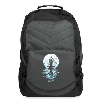 Yogi Yogini Health Meditation Outfits Girls Women - Computer Backpack - charcoal - Front