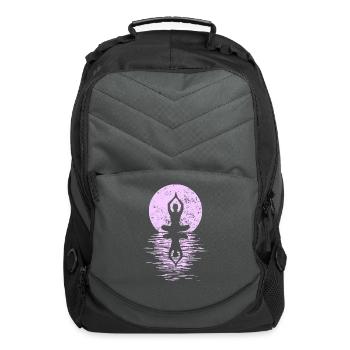 Yogi Yogini Health Meditation Outfits Girls Women - Computer Backpack - charcoal - Front