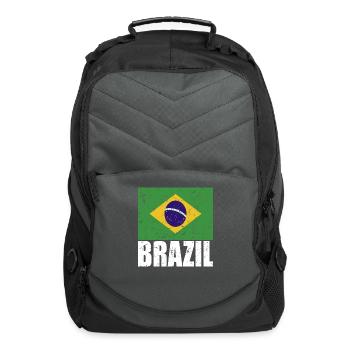 Brazil Flag - Computer Backpack - charcoal - Front