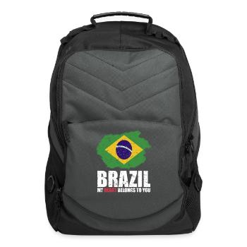 Brazil Flag - Computer Backpack - charcoal - Front