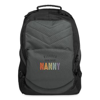 Blessed To Be Called Nanny - Grandma Mommy - Computer Backpack - charcoal - Front