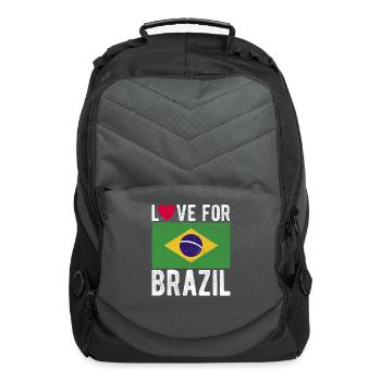 Brazil Flag - Computer Backpack - charcoal - Front