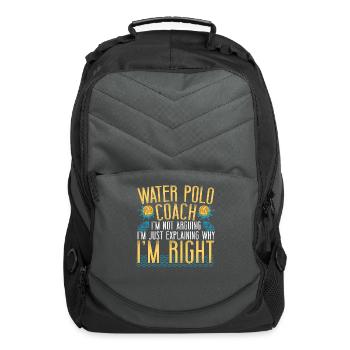 Water Polo Coach Vintage Water - Computer Backpack - charcoal - Front