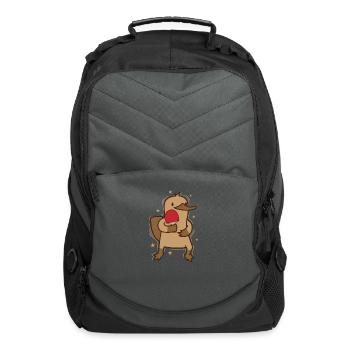 Platypus playing Table Tennis Australia - Computer Backpack - charcoal - Front