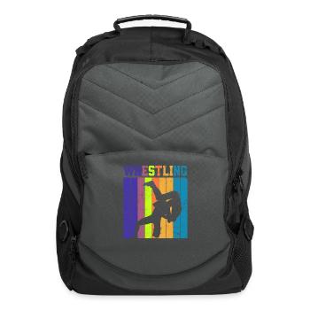 Wrestling - Computer Backpack - charcoal - Front