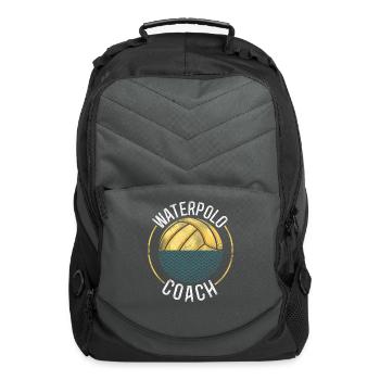 Water Polo Coach Vintage Water - Computer Backpack - charcoal - Front