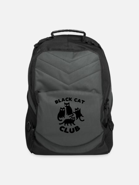Black cat club - Computer Backpack - charcoal