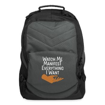 Watch Me Manifest Everything I Want - Computer Backpack - charcoal - Front