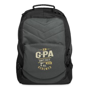 If G-Pa Can't Fix It - Dad Grandpa - Computer Backpack - charcoal - Front