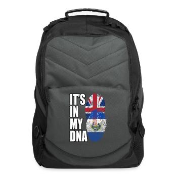 Salvadoran And British Mix Heritage DNA Flag - Computer Backpack - charcoal - Front