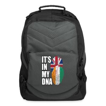 Ivorian And British Mix Heritage DNA Flag - Computer Backpack - charcoal - Front