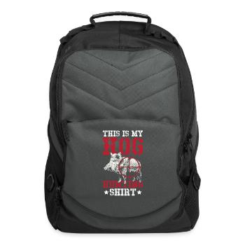 This Is My Hog Hunting Shirt Hog Wild Boar Hunter - Computer Backpack - charcoal - Front