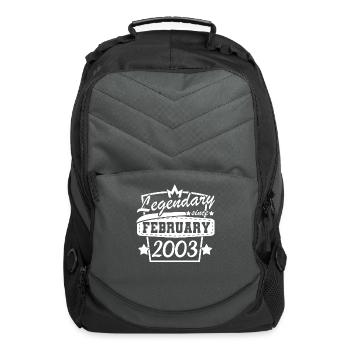 February 2003 retro - Computer Backpack - charcoal - Front