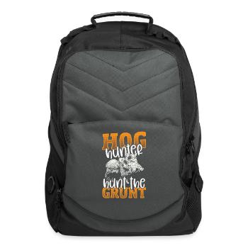 Hog Hunter Hunt The Grunt Wild Boar Hunter - Computer Backpack - charcoal - Front