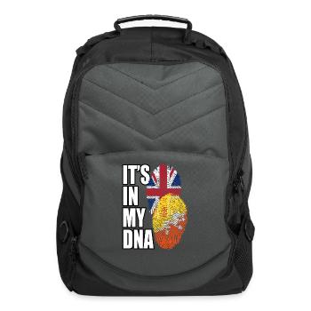 Bhutanese And British Mix Heritage DNA Flag - Computer Backpack - charcoal - Front