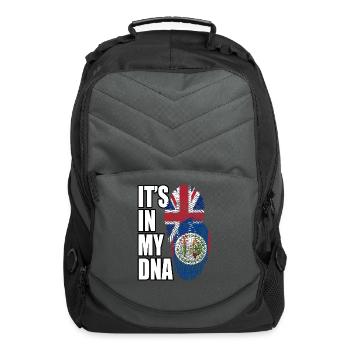 Belizean And British Mix Heritage DNA Flag - Computer Backpack - charcoal - Front