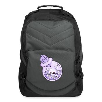 Chibi Skeleton poison bottle - Computer Backpack - charcoal - Front