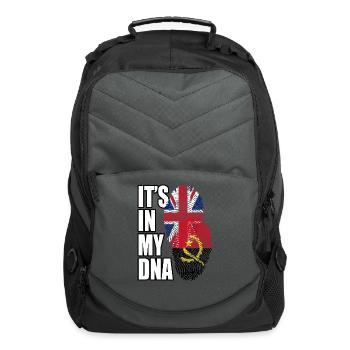 Angolan And British Mix Heritage DNA Flag - Computer Backpack - charcoal - Front