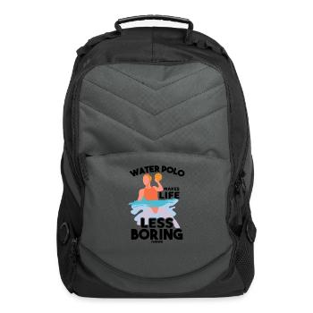 Water Plumber Water Sports Aquapolo Gift - Computer Backpack - charcoal - Front