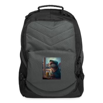 Self Conscious Worried Otter Funny Sea Otter Puns - Computer Backpack - charcoal - Front