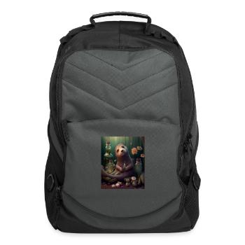 Self Conscious Worried Otter Funny Sea Otter Puns - Computer Backpack - charcoal - Front
