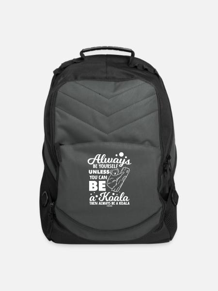 I am a koala and I love koalabar - Computer Backpack - charcoal