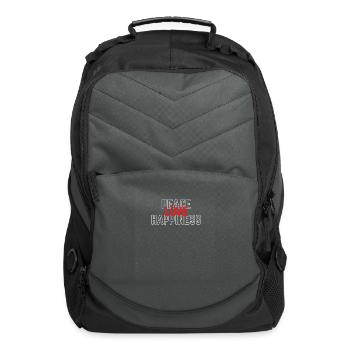 Peace Love Happiness - Computer Backpack - charcoal - Front