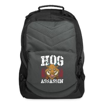Hog Assassin Hog Hunting Wild Boar Hunter - Computer Backpack - charcoal - Front