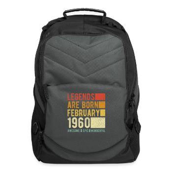 Birthday February 1960 - Computer Backpack - charcoal - Front