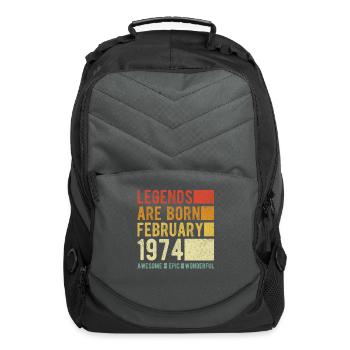 Birthday February 1974 - Computer Backpack - charcoal - Front