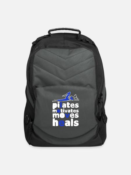 Pilates Motivates Moves Heals 2 - Computer Backpack - charcoal
