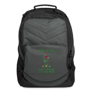 Meditation Is Not The Menu, It's The Meal 2 - Computer Backpack - charcoal - Front