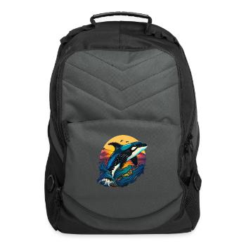 Orca Ocean Whale Animals - Computer Backpack - charcoal - Front