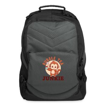 Bubble Tea Junkie, Bubble Tea Lover - Computer Backpack - charcoal - Front