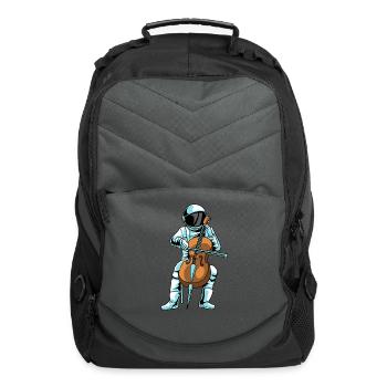 Cello Musician Orchestra Classical Astronaut Music - Computer Backpack - charcoal - Front