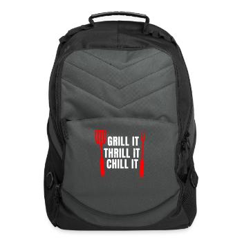 Funny BBQ Lover Quote Grill Tools - Computer Backpack - charcoal - Front